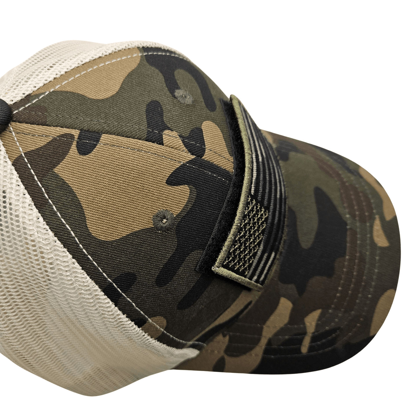 GAC Stop Embroidered US Flag Velcro American Army Camo Cap