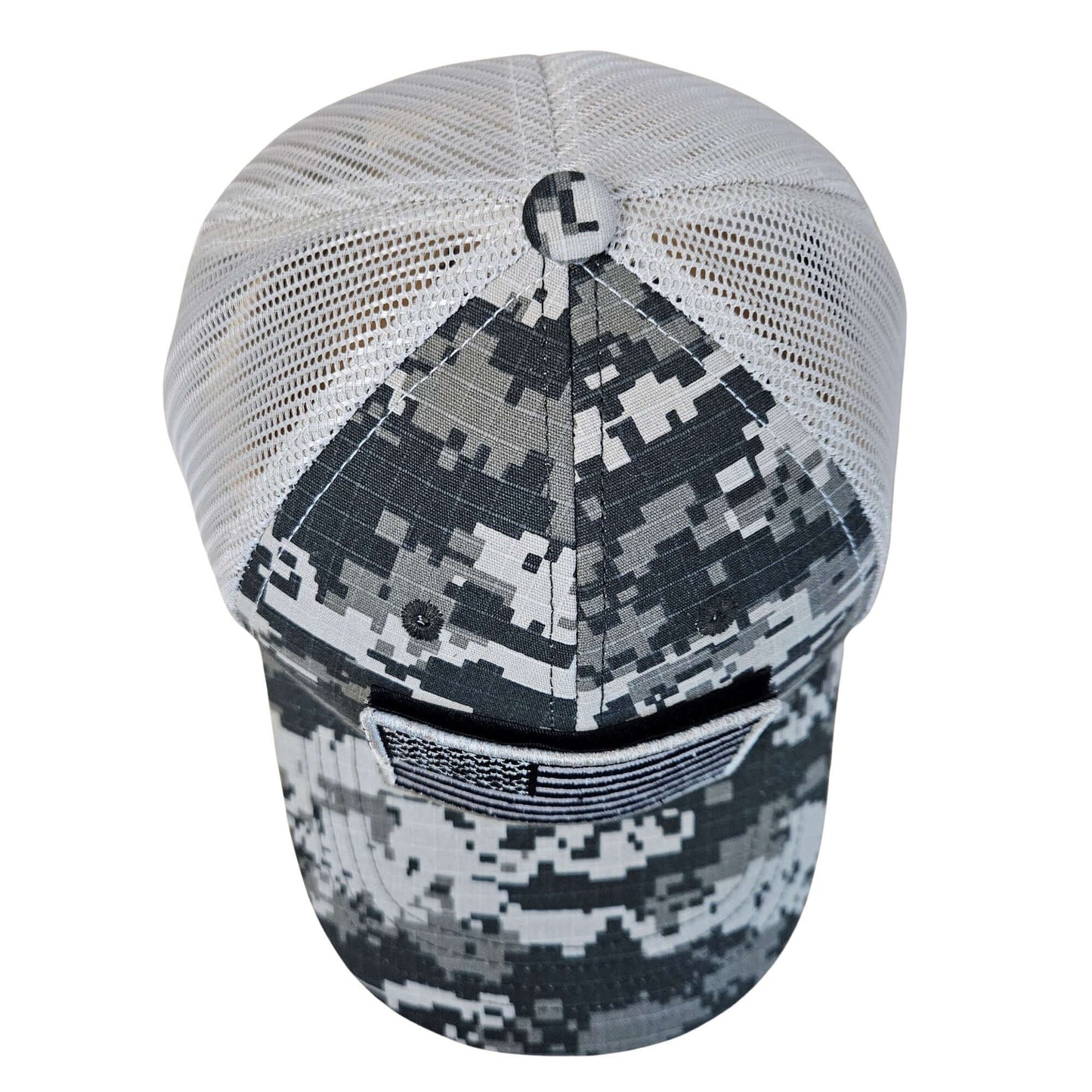 GAC Stop Embroidered US Flag Velcro Patch Baseball Hat Camo Cap