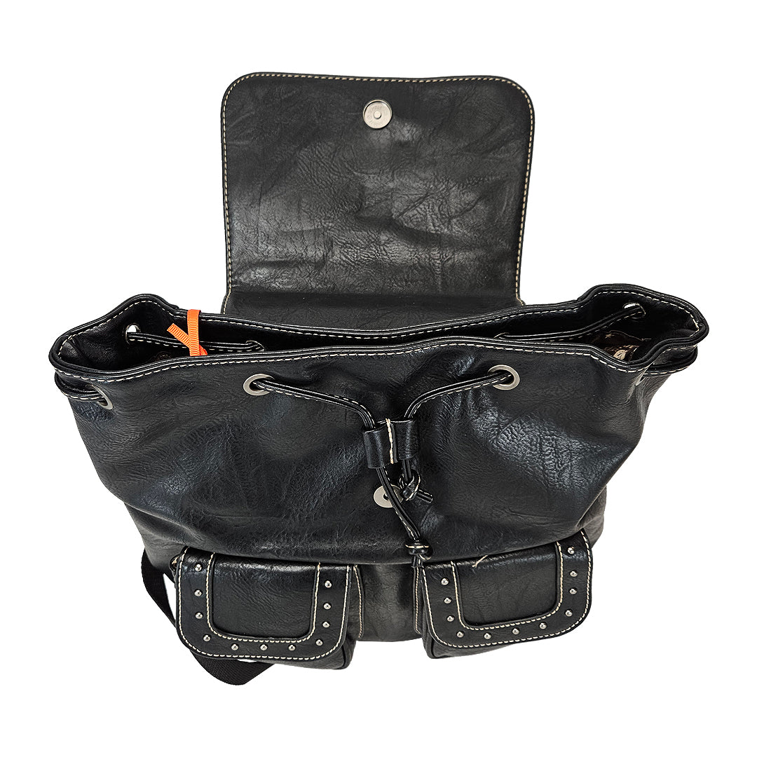 American Bling Concealed Carry Embroidery Floral Backpack & Wallet Black AB-7811WBK-5