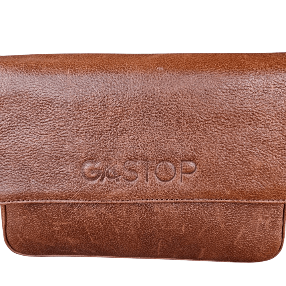 GAC STOP Women's 100% Full Grain Leather Crossbody Purse Handbag for Women Brown GS-C001BR-17