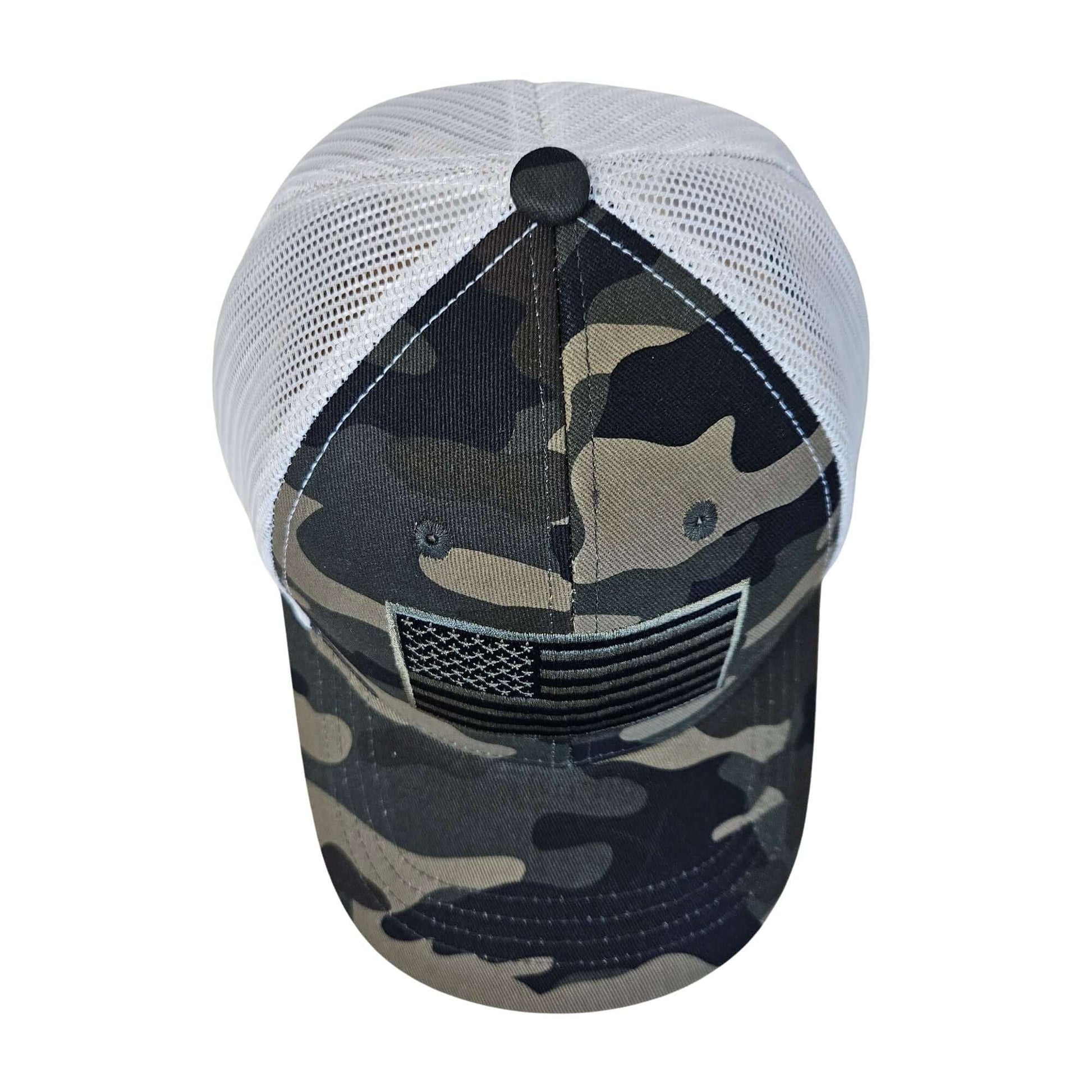 GAC STOP Embroidered American Flag Patriotic Army Trucker Camo Cap GS-C001CAMO-2