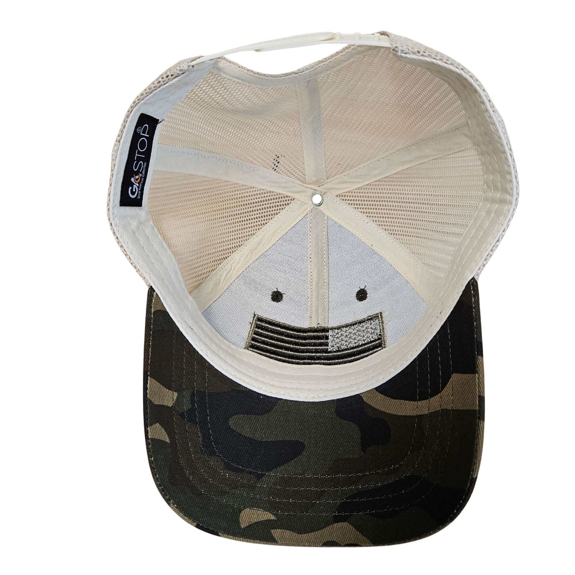GAC STOP Embroidered American Flag Patriotic Army Trucker Camo Cap GS-C001CAMO-3