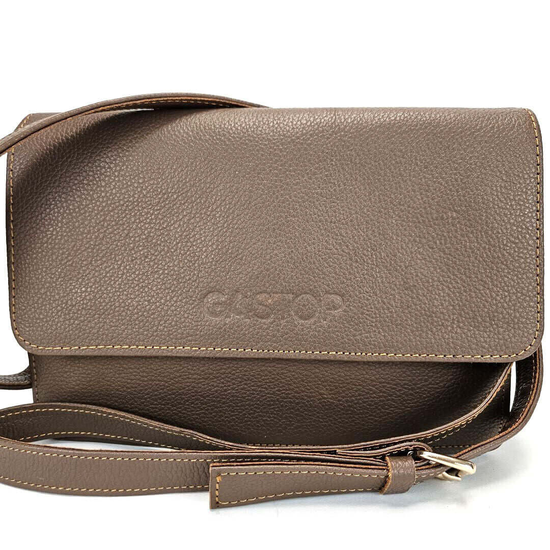 GAC STOP Full Grain Premium Leather Crossbody Bag 100% Leather Purse GS-C002-NA-2