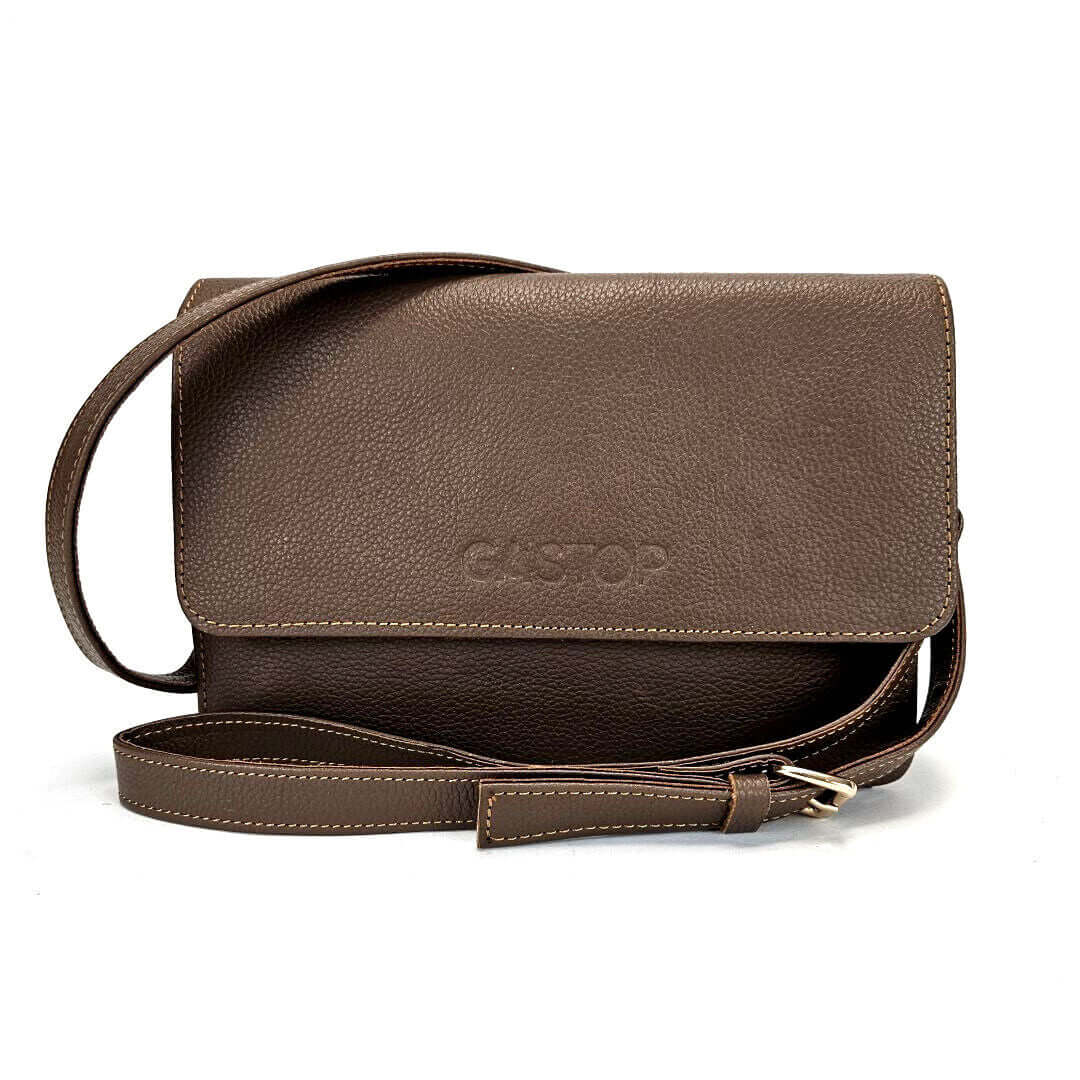 GAC STOP Full Grain Premium Leather Crossbody Bag 100% Leather Purse GS-C002-NA
