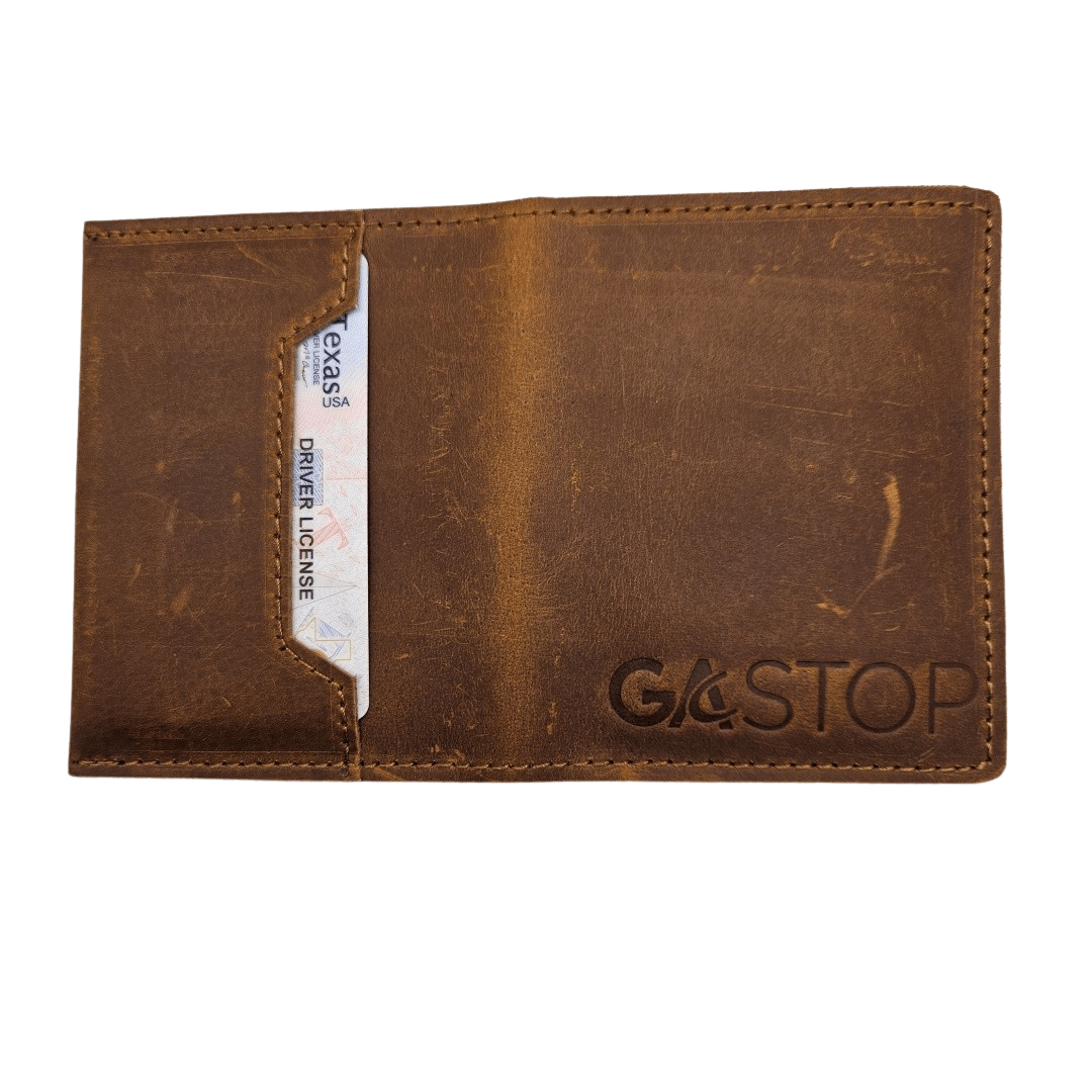 Retro Slim Card Wallet Minimalist Premium Full Grain Leather Men's Wallet Brown GS-W001BBR-5