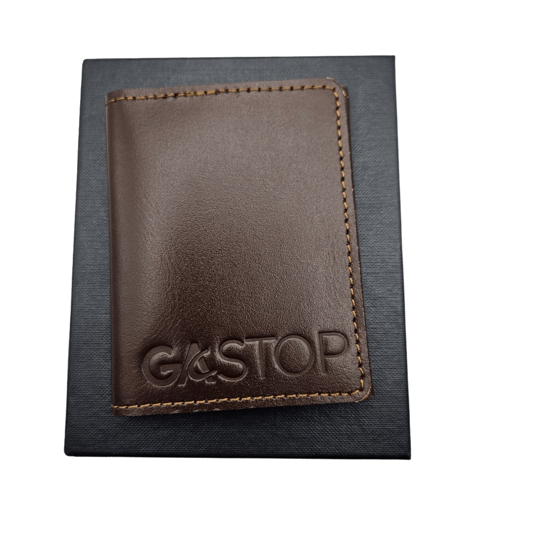 Retro Slim Card Wallet Minimalist Premium Full Grain Leather Men's Wallet Coffee GS-W001 CF--1