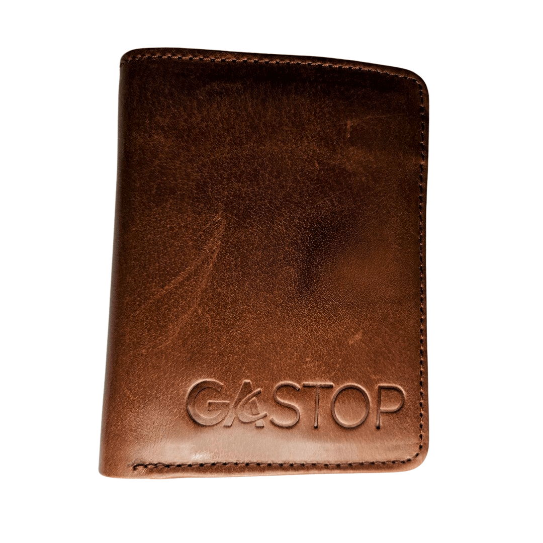 GAC STOP Full Grain Italian Leather Men's Wallet Brown GS-W002CBR-1