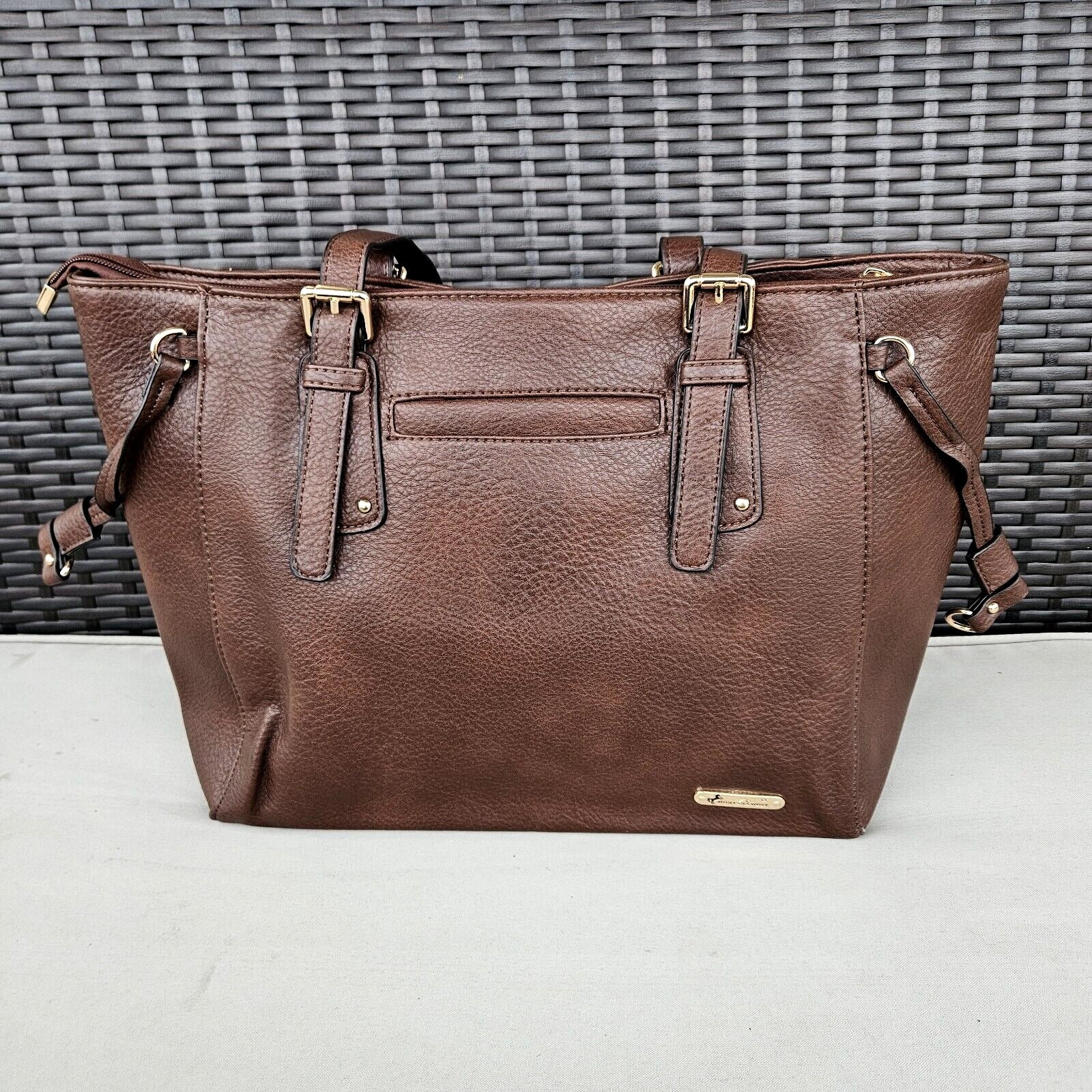 Montana West Studded Lacing Tote Bag Western Style Handbag Coffee MWC-1002CF2