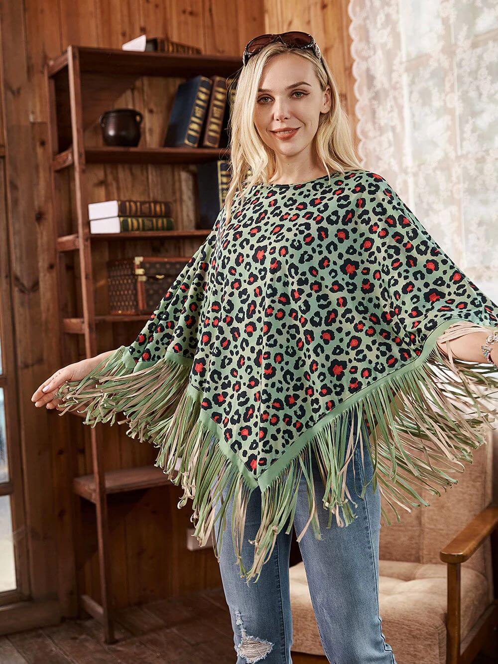 Montana-West-American-Bling-Turquoise-Leopard-Fringe-Poncho-Turquoise-PCH-1739-TQ-3