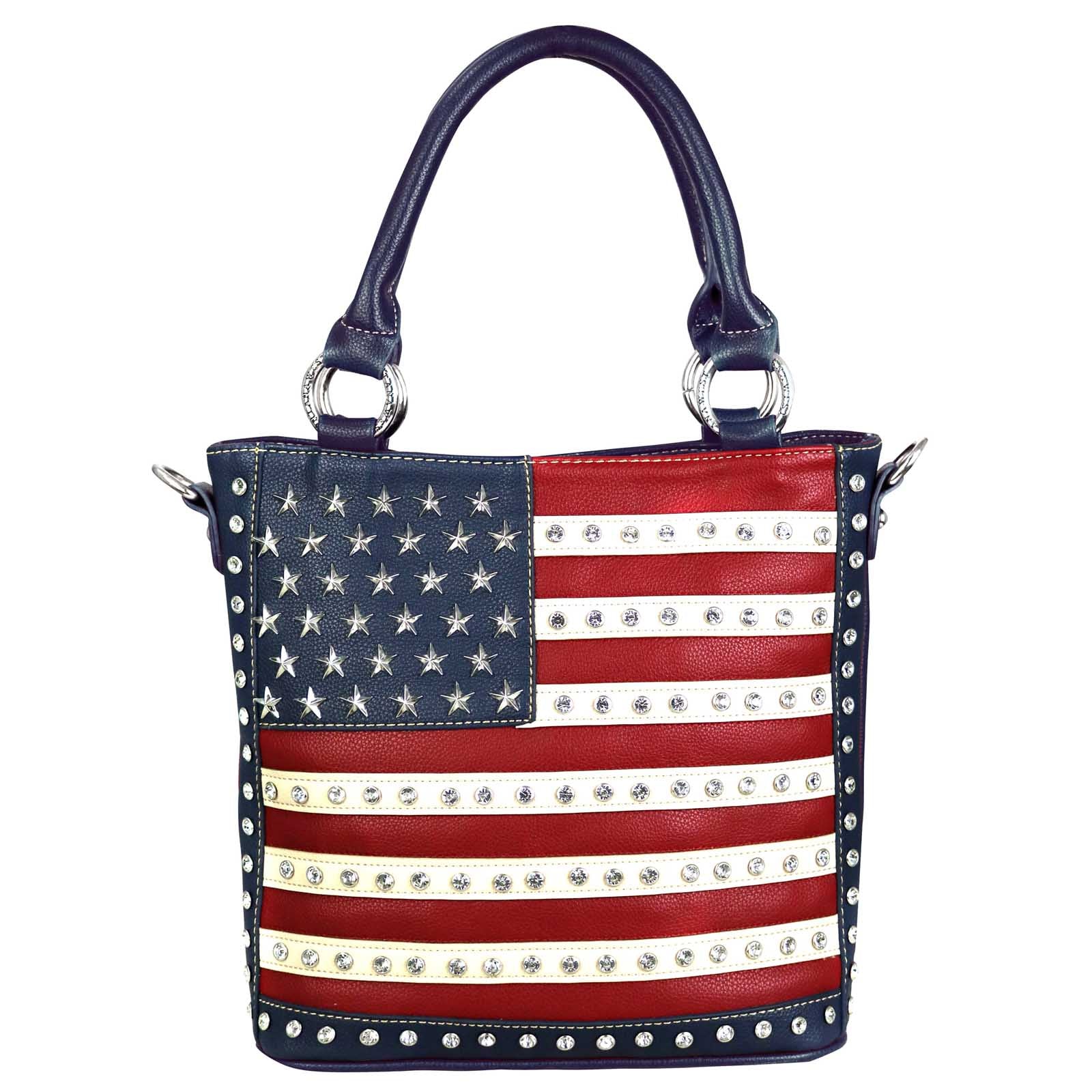 Montana West Concealed Carry Purse American Pride US Flag Handbag US04G-8461NY-6