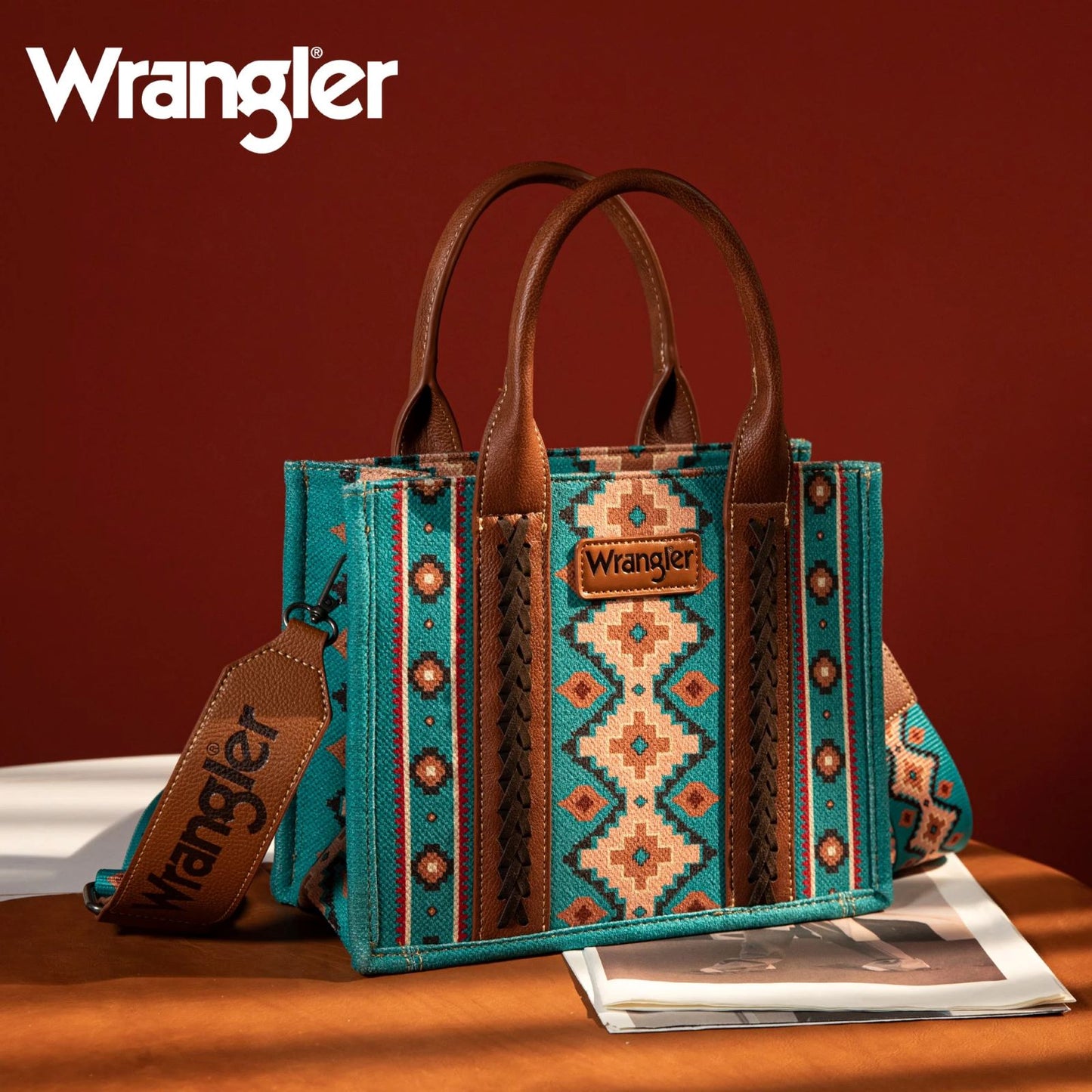Wrangler-Southwestern-Aztec-Print-Canvas-Tote-Crossbody-Turquoise-WG2203-8120STQ