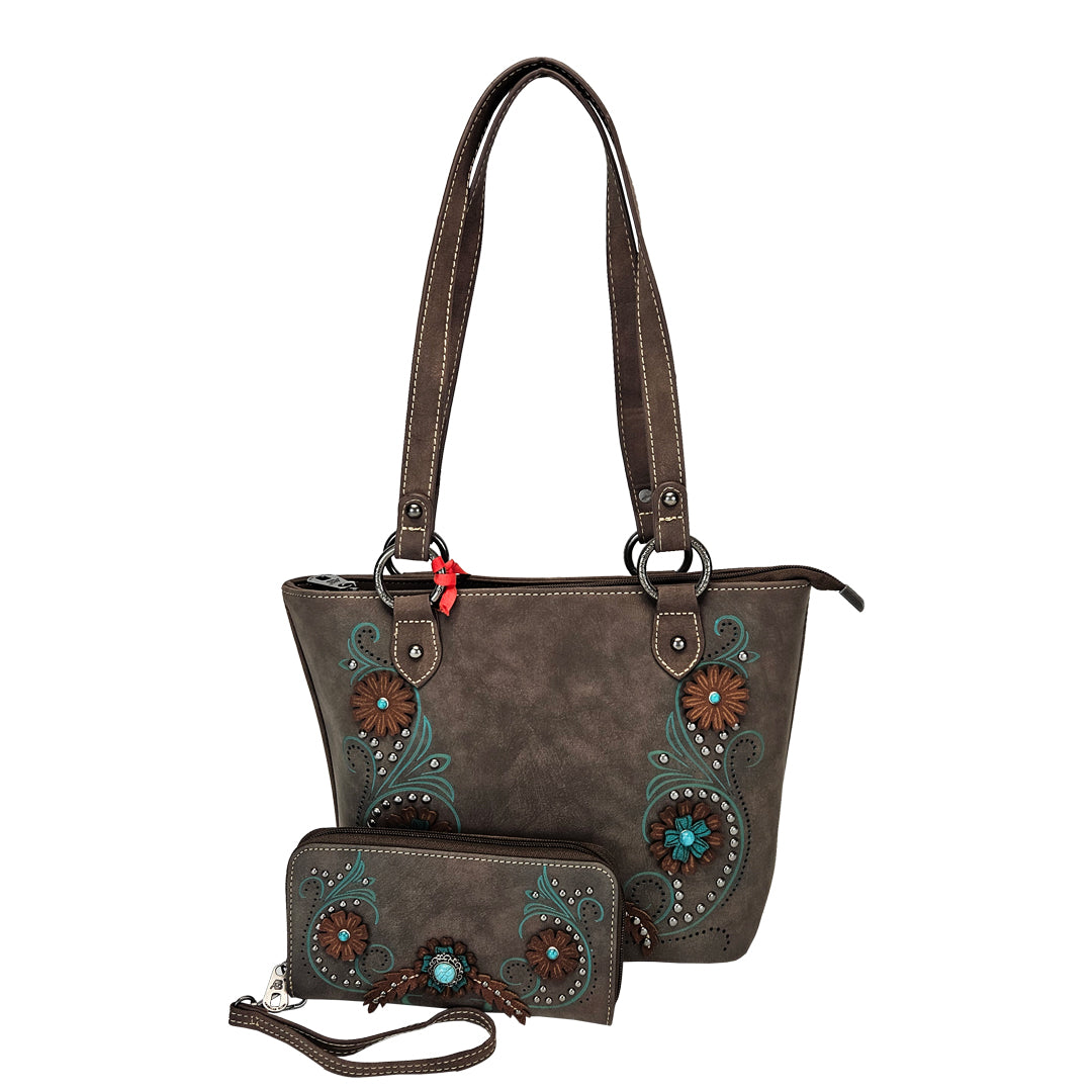 Montana-West-American-Bling-Concealed-Carry-Floral-Purse-Matching-Wallet-Coffee-AB-G7809WCF-7