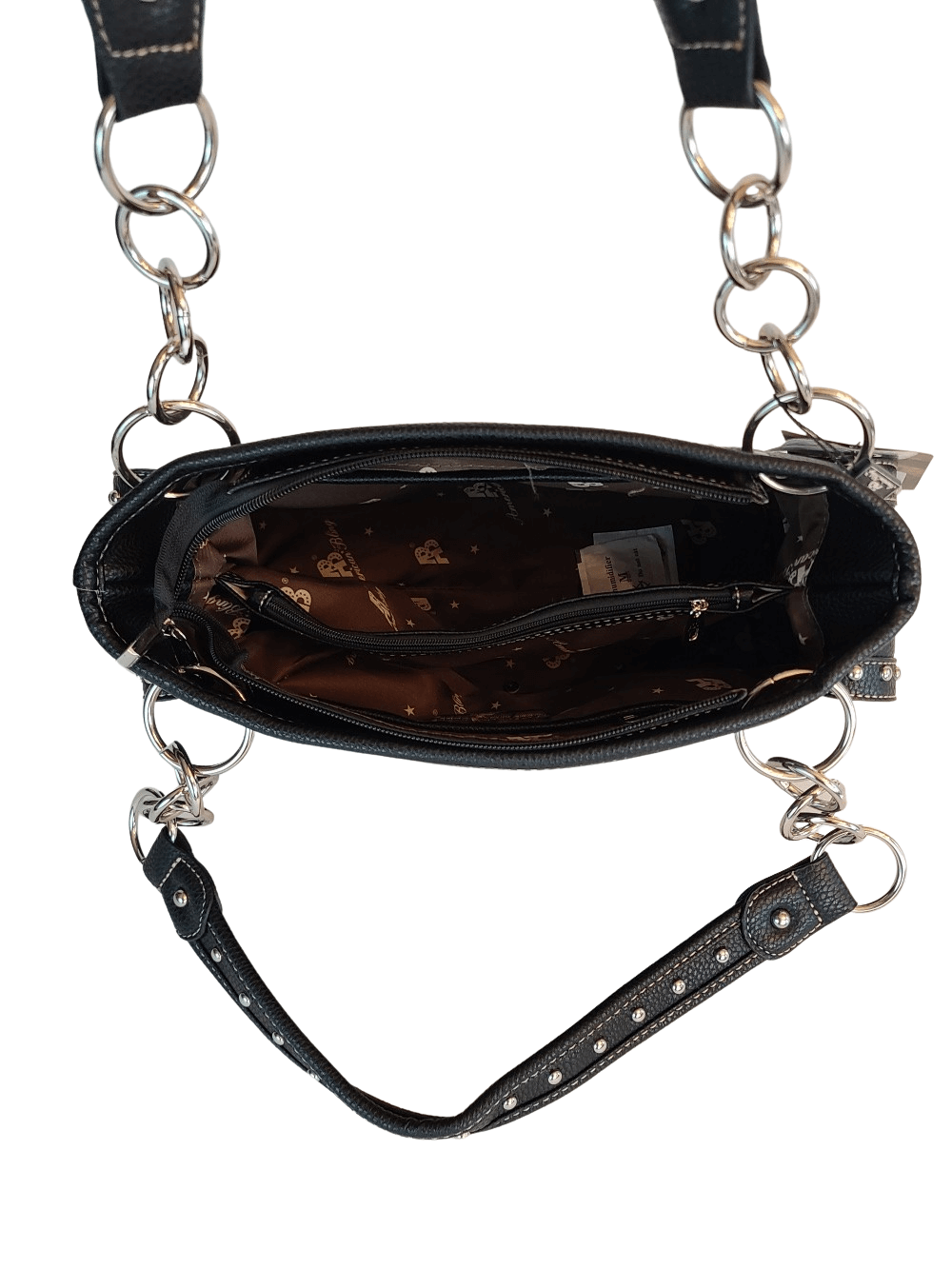 American Bling Aztec Bling Bling Purse Matching Wallet Set Western Country Bag Black-AB-6214_BK-5
