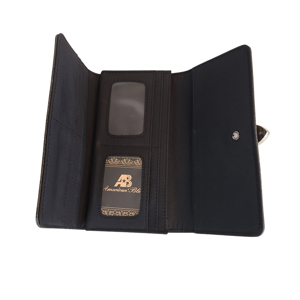 American Bling Belt Buckle Purse Matching Wallet Set Western Country Bag Bronze-AB-G6217W BZ-3