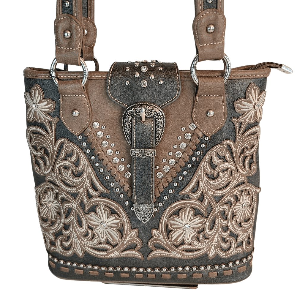 American Bling Belt Buckle Purse Matching Wallet Set Western Country Bag Bronze-AB-G6217BZ-2