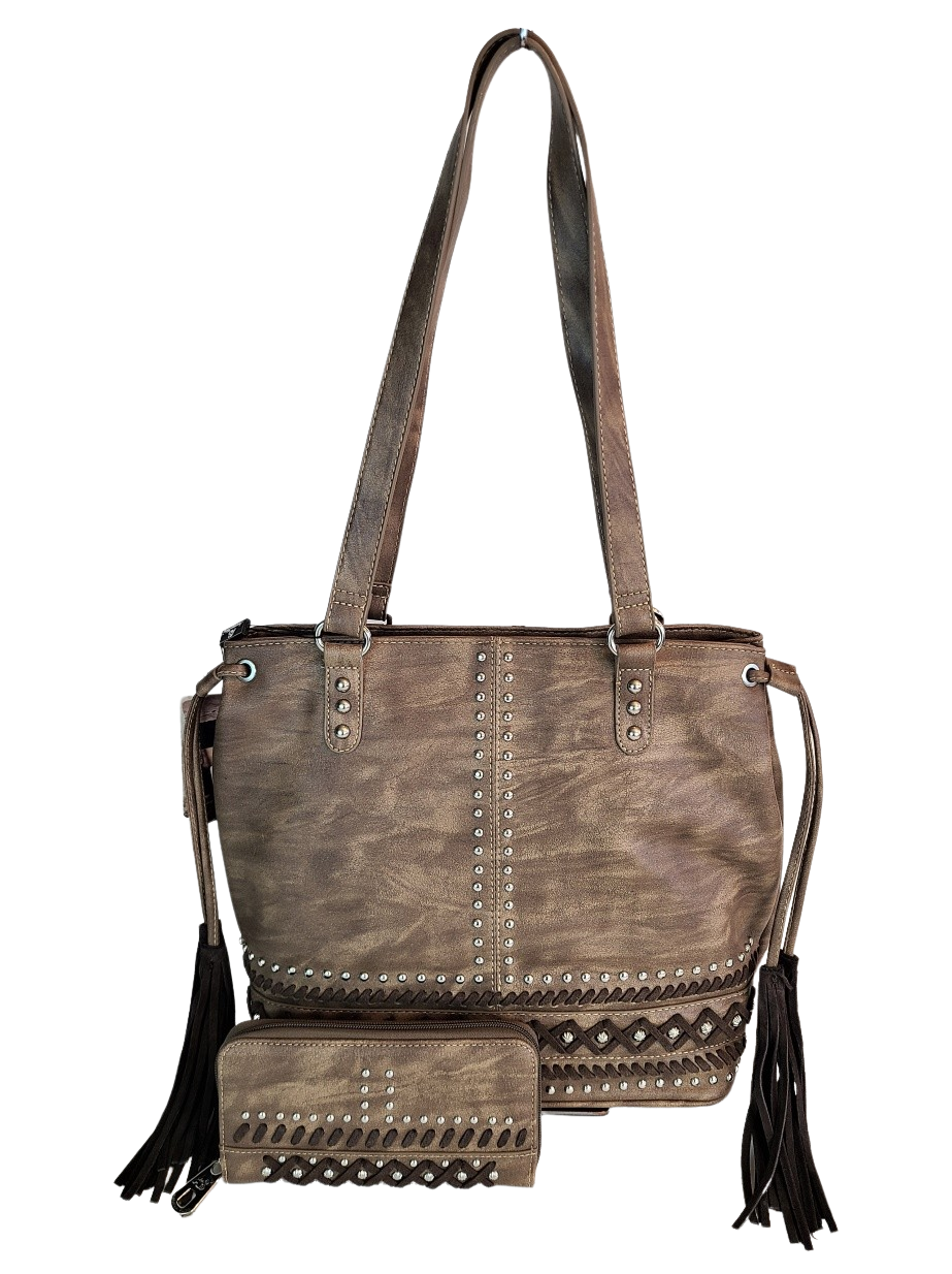 American Bling Concealed Carry Purse Matching Wallet Set Western Country Bag-AB-G6216CF