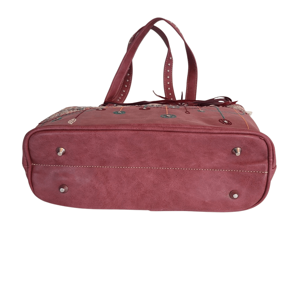 American Bling Concealed Carry Purse With Matching Wallet Set Western Bag Red-AB-G6219_RD--4