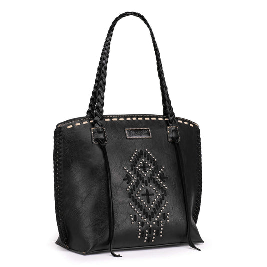 Wrangler Tribal Whipstitch Braided Strap Purse