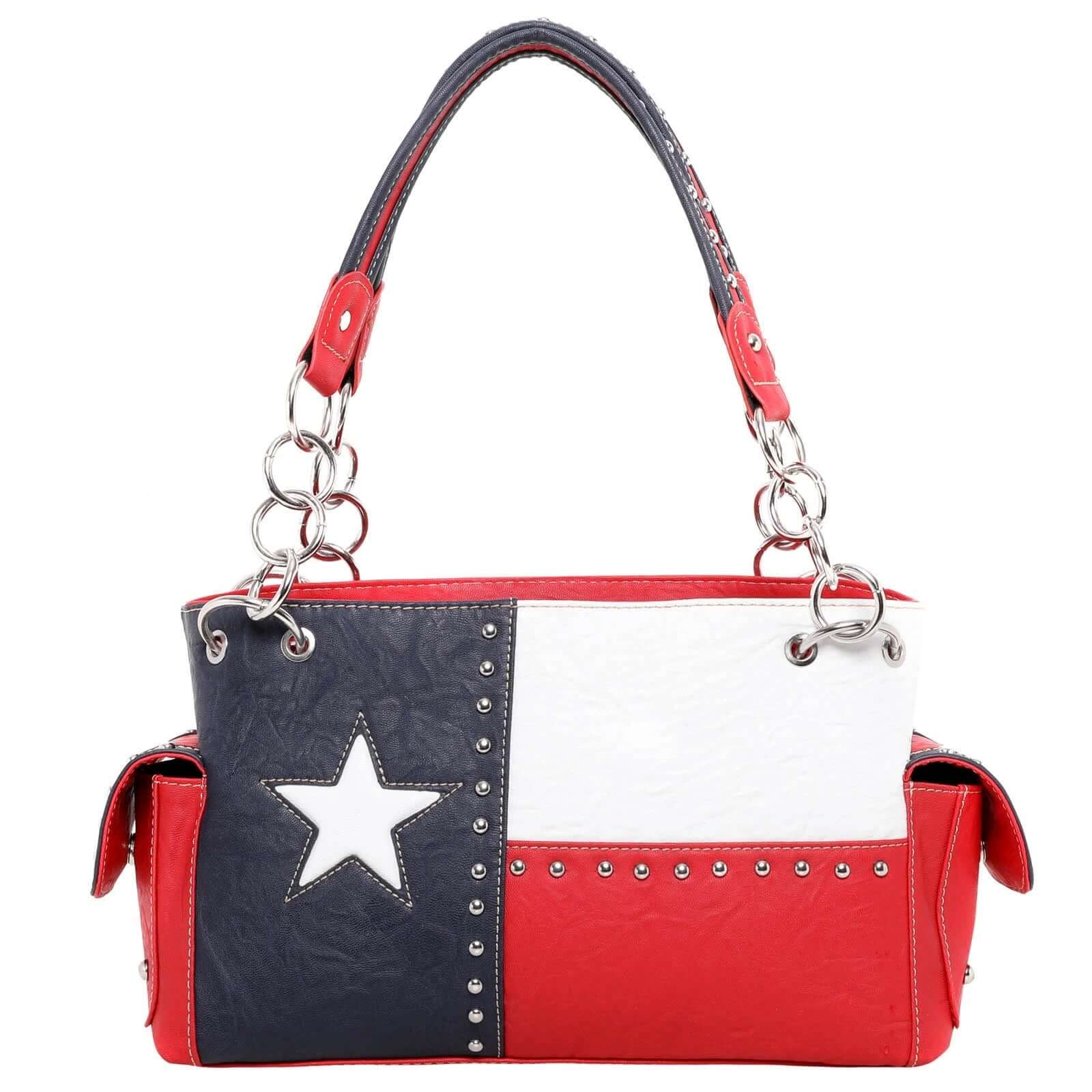 Montana West Texas Pride Collection Concealed Carry Satchel-TXG-8085KRED-2