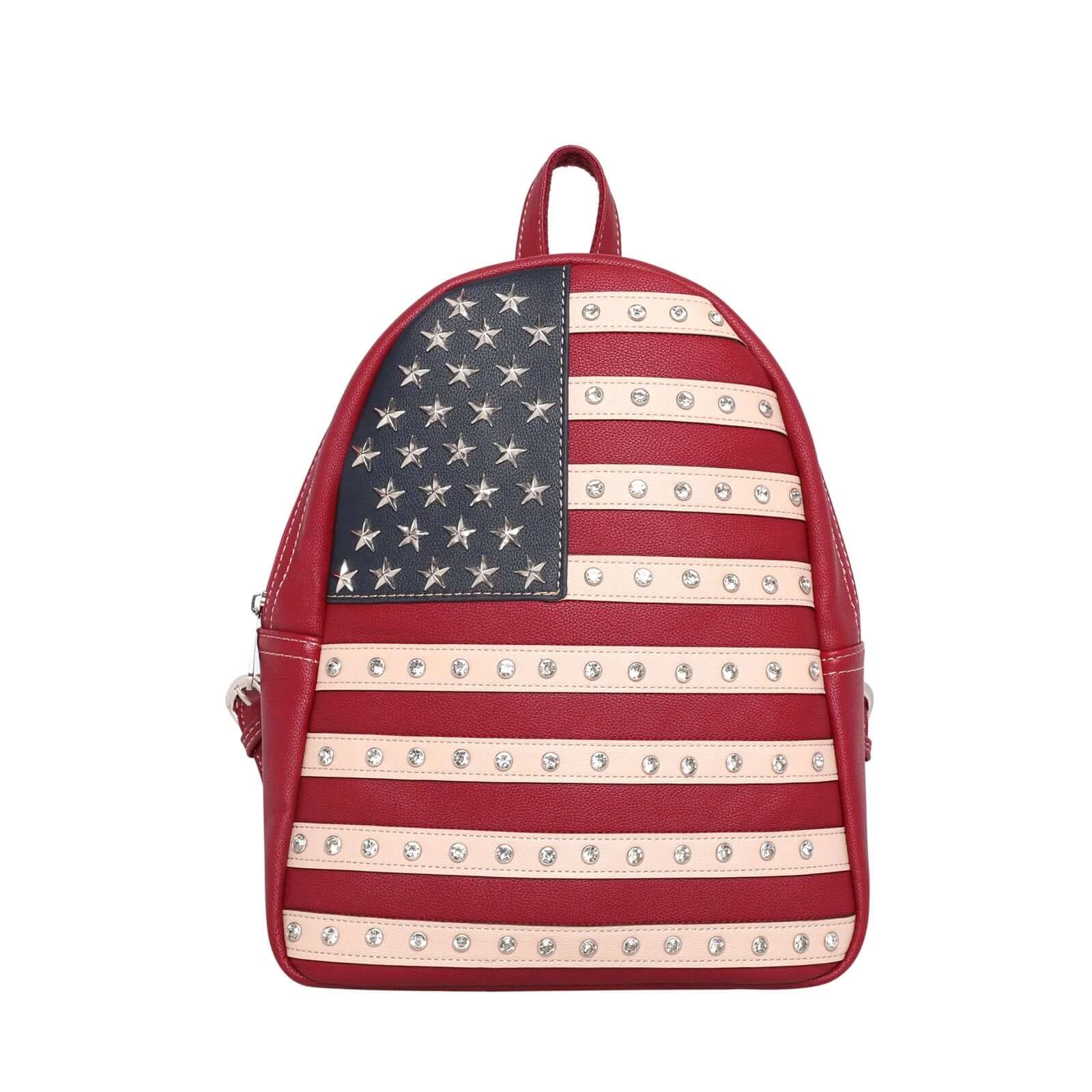 Montana West American Pride Concealed Carry Backpack US Flag Bag Red-US04G-9110-1600-RD