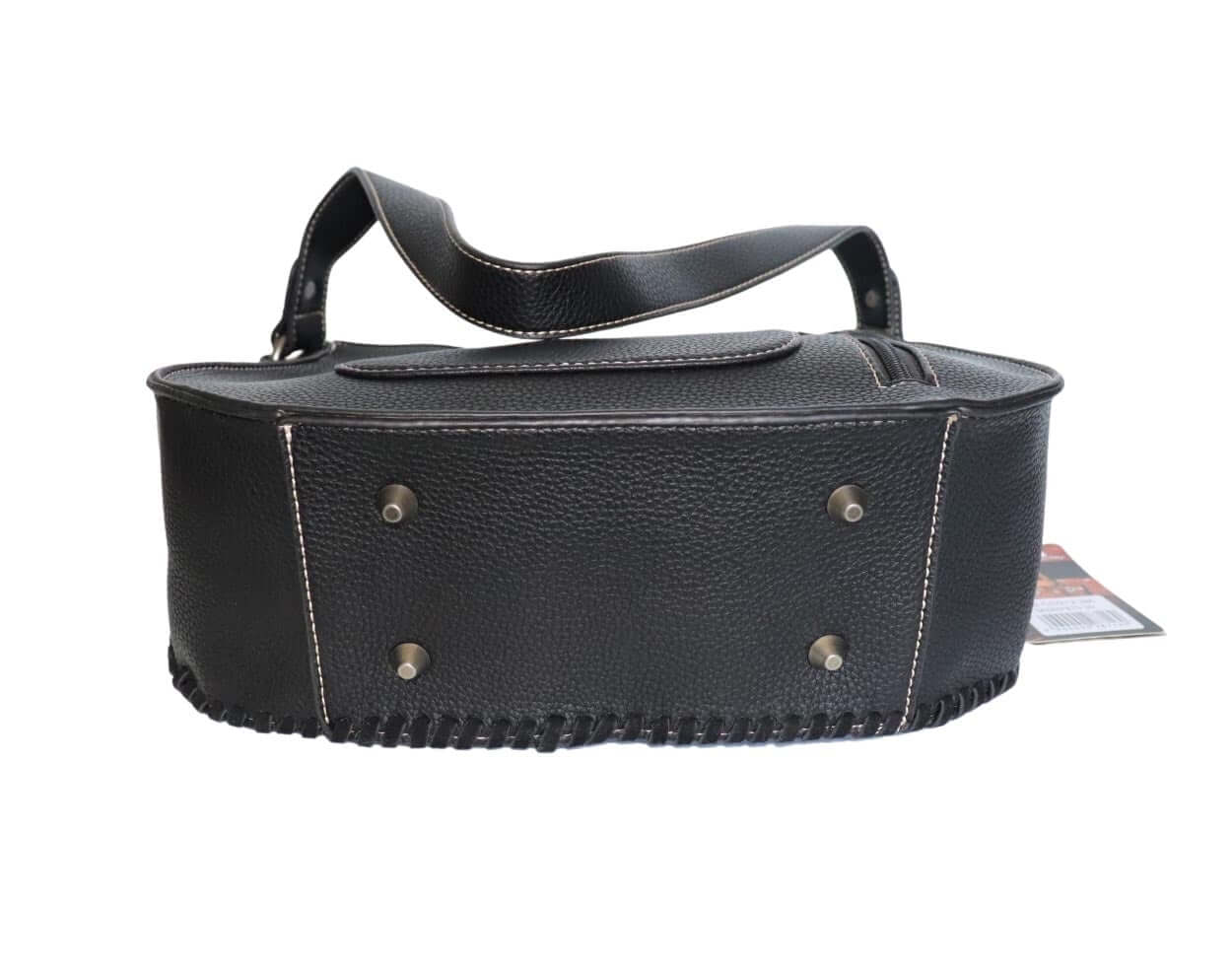 AB-G5912 BK-4 Purse with matching wallet bottom- Black