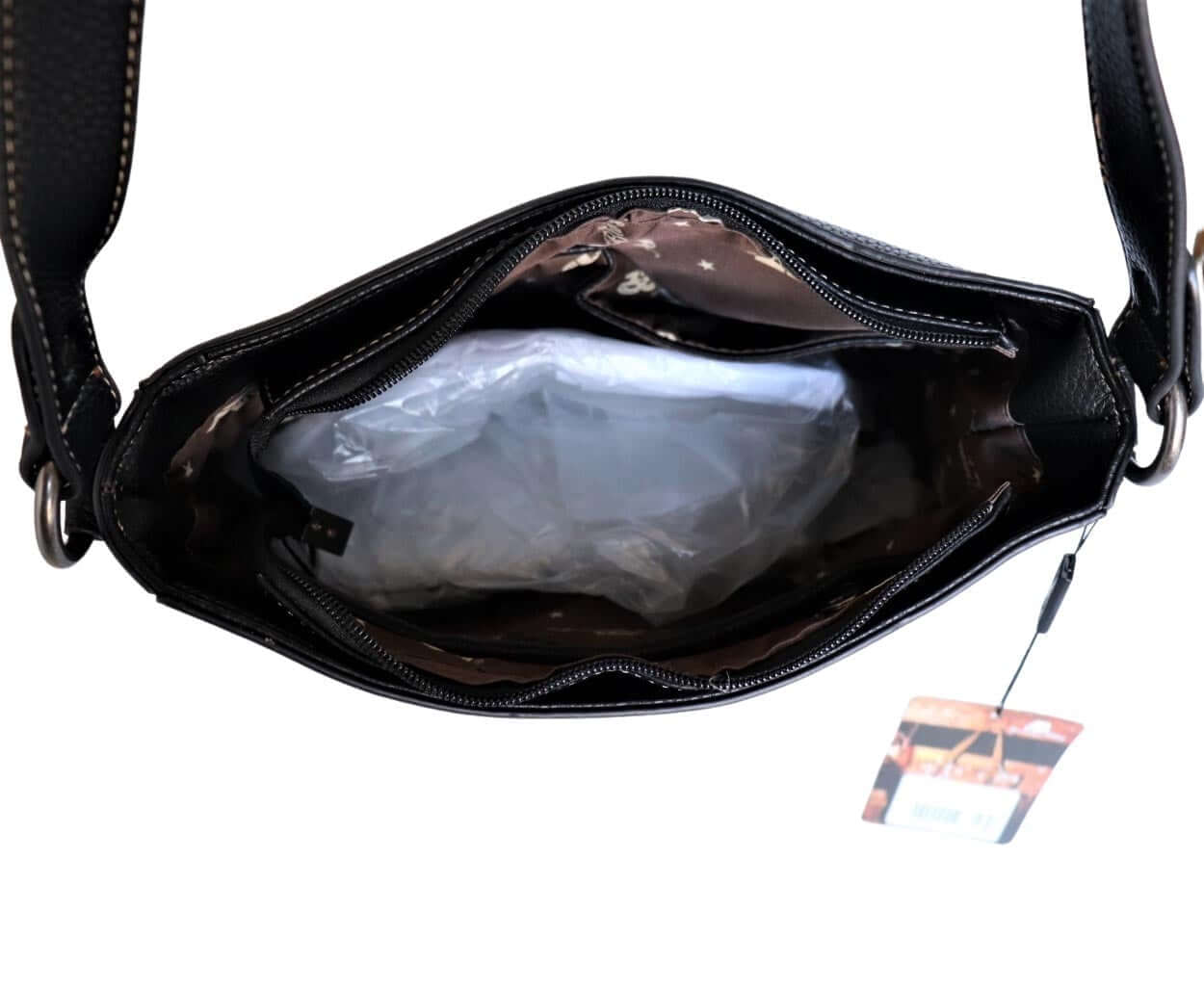 AB-G5912 BK-5 Purse with matching wallet inside- Black
