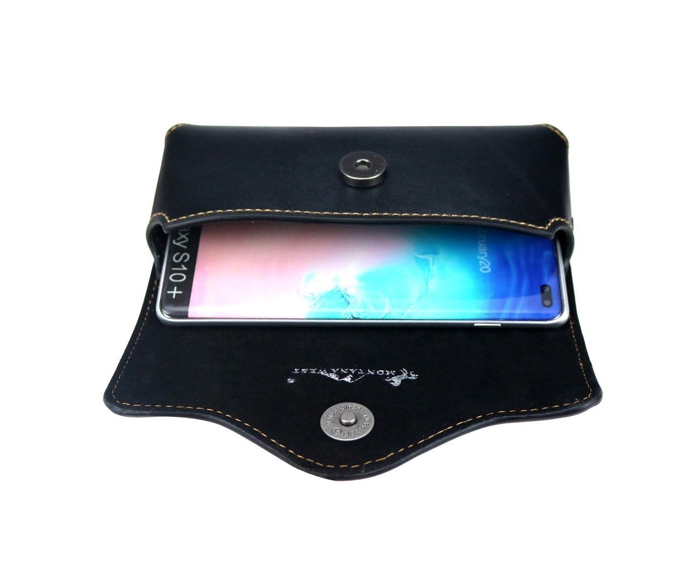 Montana West Cowboy Praying Cross Belt Loop Holster Leather Phone Case--RLP-012 BK-5