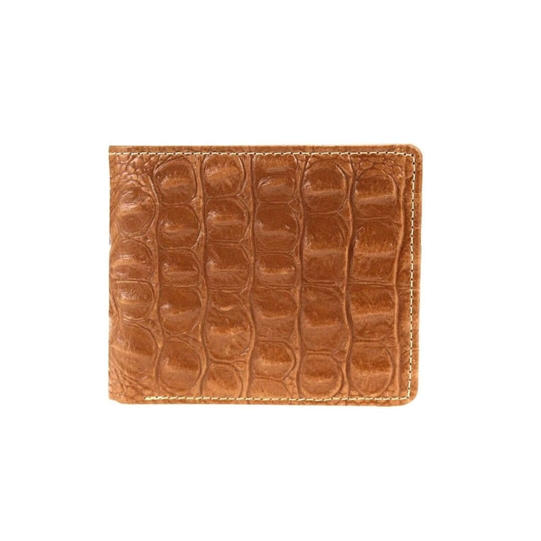Montana West Croc Imprint Genuine Leather Men's Bi-fold Western Wallet-MWS-W019 BR