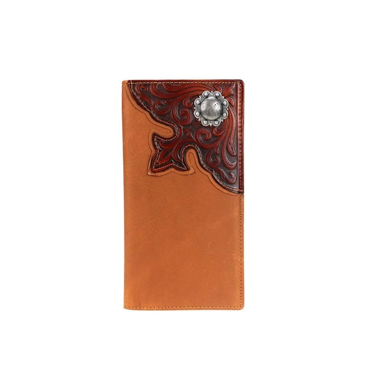 Montana West Genuine Leather Men's Wallet Western Cowboy Long Wallet-MWL-W009 BR