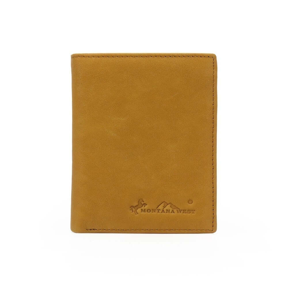 Montana West RFID Block Genuine Leather Men's Bi-Fold Wallet-RFID-001D BR
