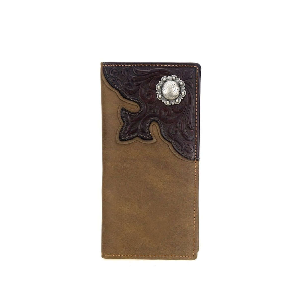 Montana West Genuine Leather Men's Wallet Western Cowboy Long Wallet-MWL-W009 CF