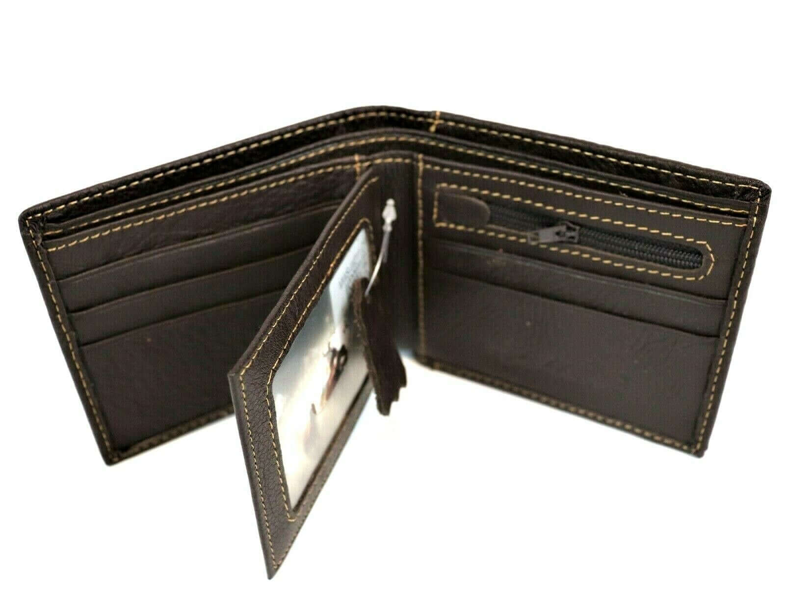 Montana West Cross Pistol Concho Genuine Leather Men's Wallet-MWS-W011 CF-1