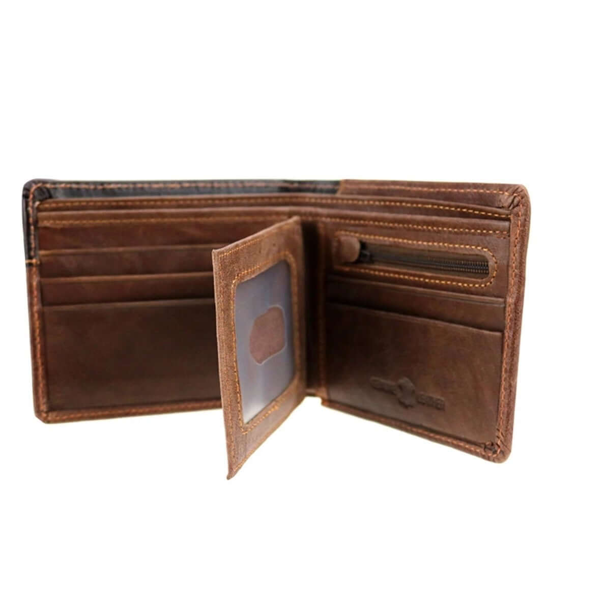 Montana West Floral Tooling Genuine Leather Men's Bi-fold Wallet-MWS-W017 CF-1