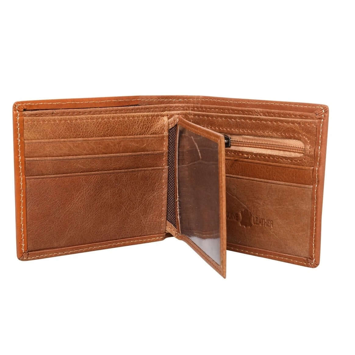 Montana West Floral Tooling Genuine Leather Men's Bi-fold Wallet-MWS-W017 BR-1