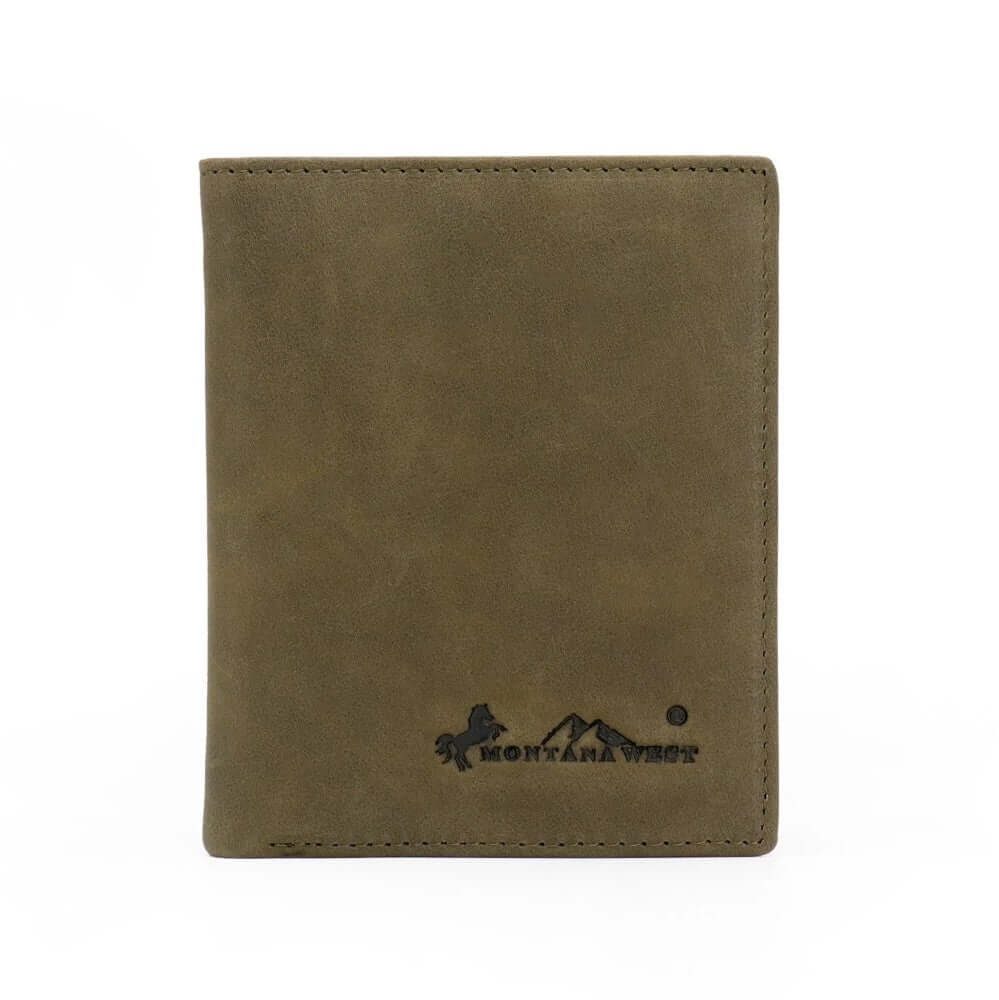 Montana West RFID Block Genuine Leather Men's Bi-Fold Wallet-RFID-001D KH