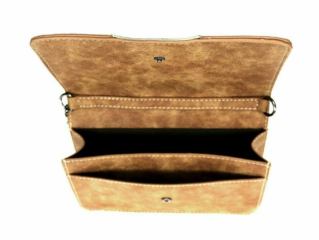 Trinity Ranch Leather Purse Western Country Crossbody Bag-TR103-8361 BR-2