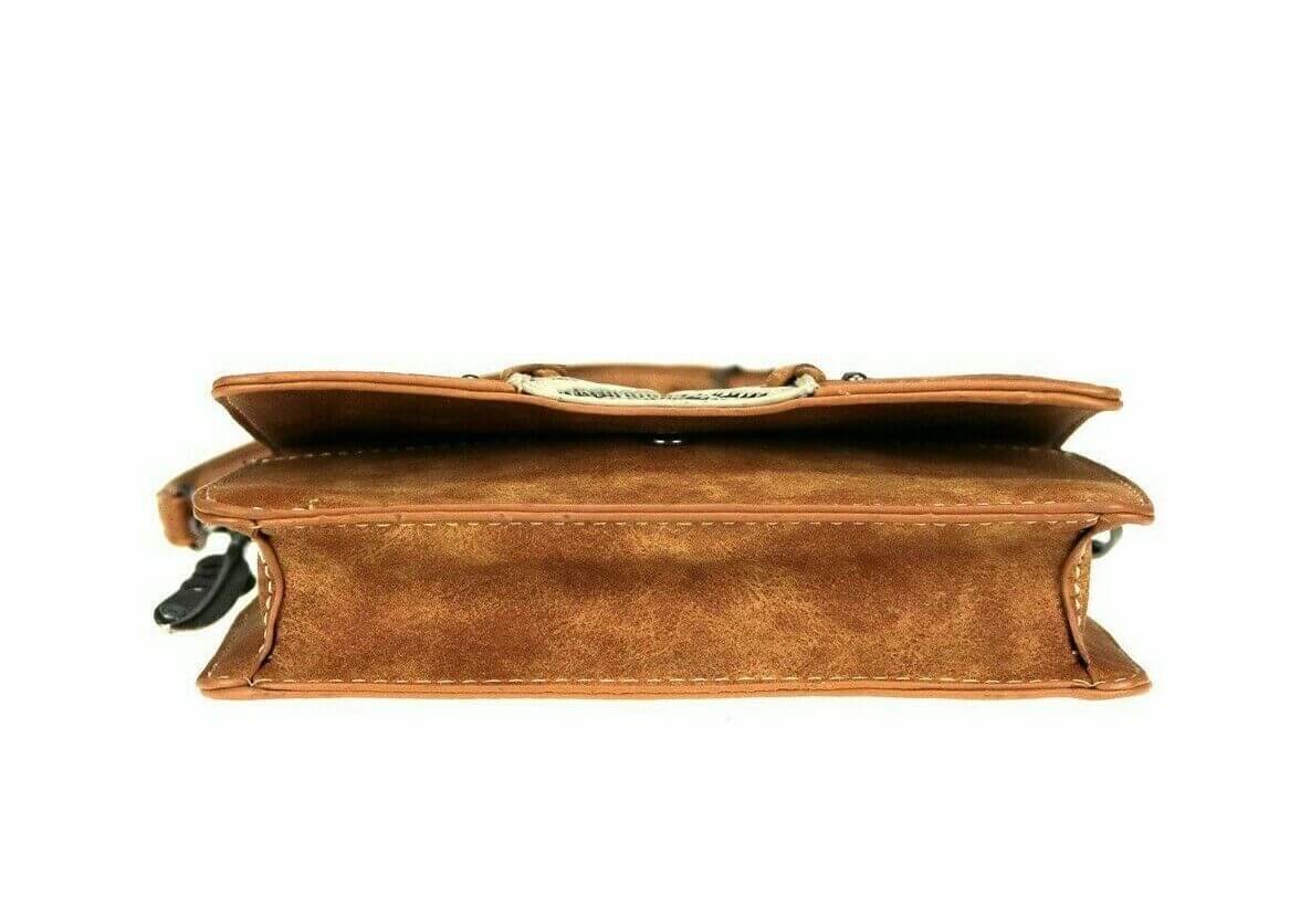 Trinity Ranch Leather Purse Western Country Crossbody Bag-TR103-8361 BR-3