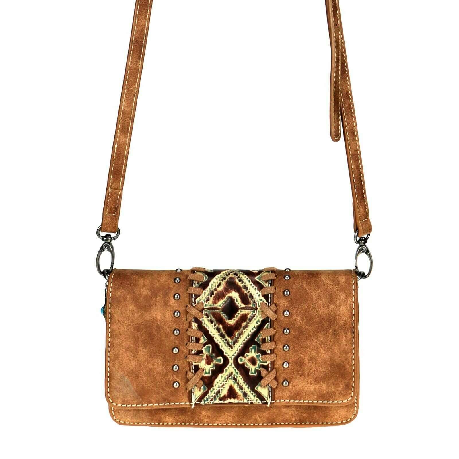 Trinity Ranch Leather Purse Western Country Crossbody Bag-TR103-8361 TQ