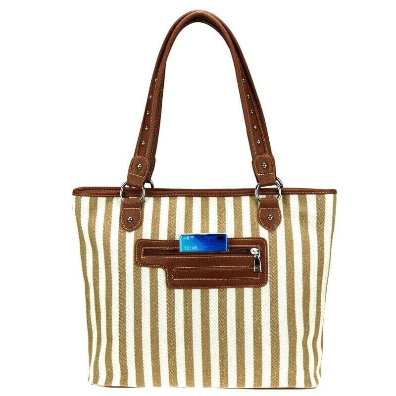 Montana West Cat Printed Western Canvas Tote Bag Brown-MW989-8112 BR-5