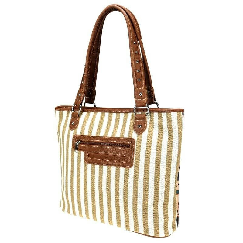 Montana West Cat Printed Western Canvas Tote Bag Brown-MW989-8112 BR-3