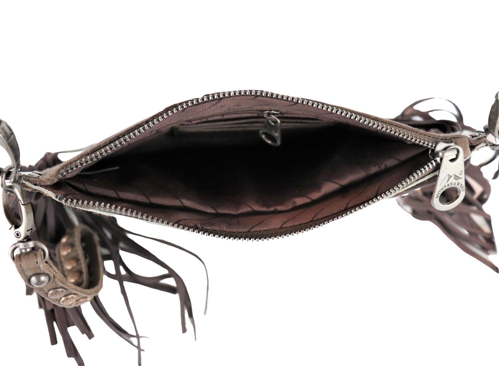 Montana West Hair On Hide Genuine Leather Fringe Purse-RLC-L126 CF-3