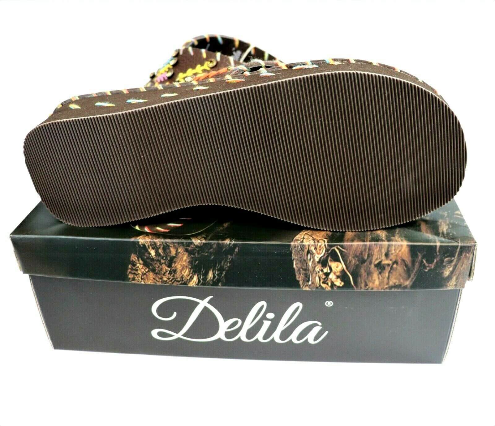 Montana West Delila Flip Leather Strap Flip Flop Coffee-SS-S009 CF-1