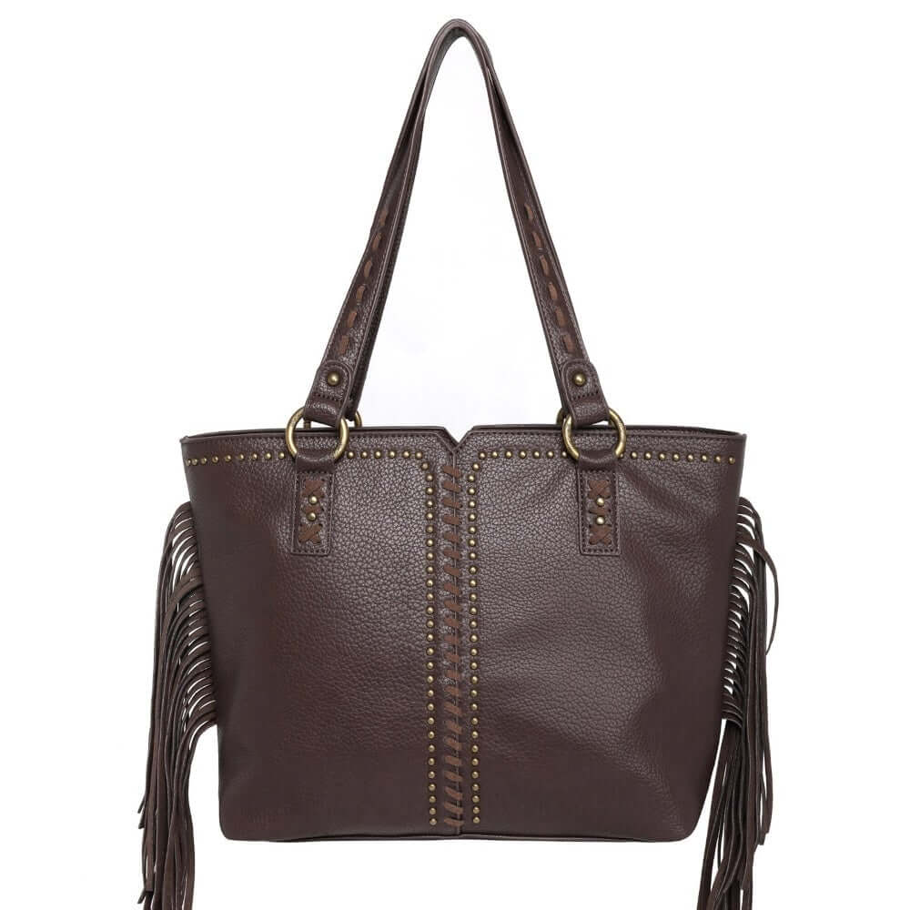 WG09-G8317 CF-Wrangler fringe purse - Coffee