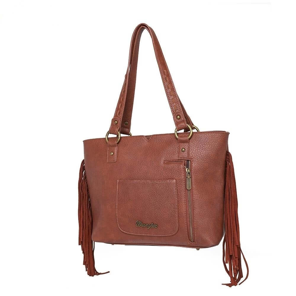 WG09-G8317 BR-3 Wrangler fringe purse - Brown