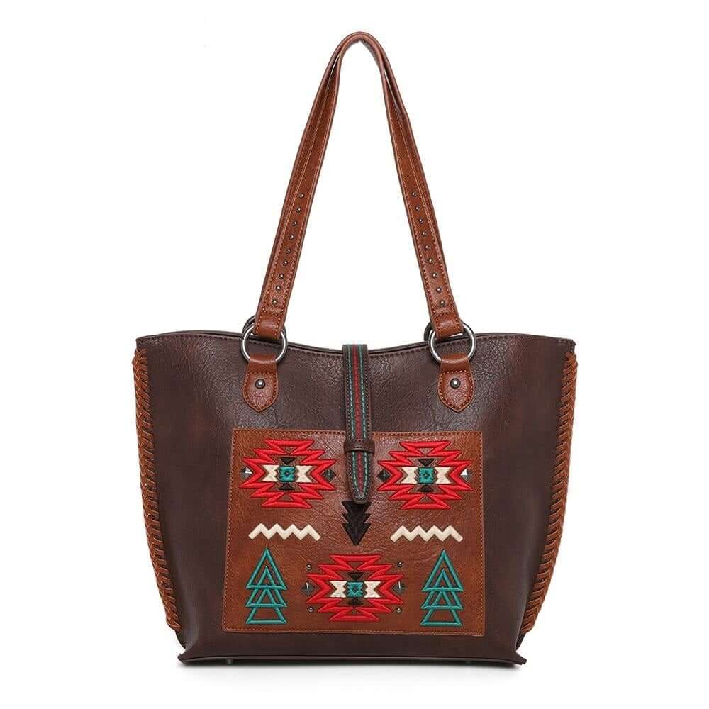 WG02-8317 CF- Wrangler concealed carry purse- Coffee