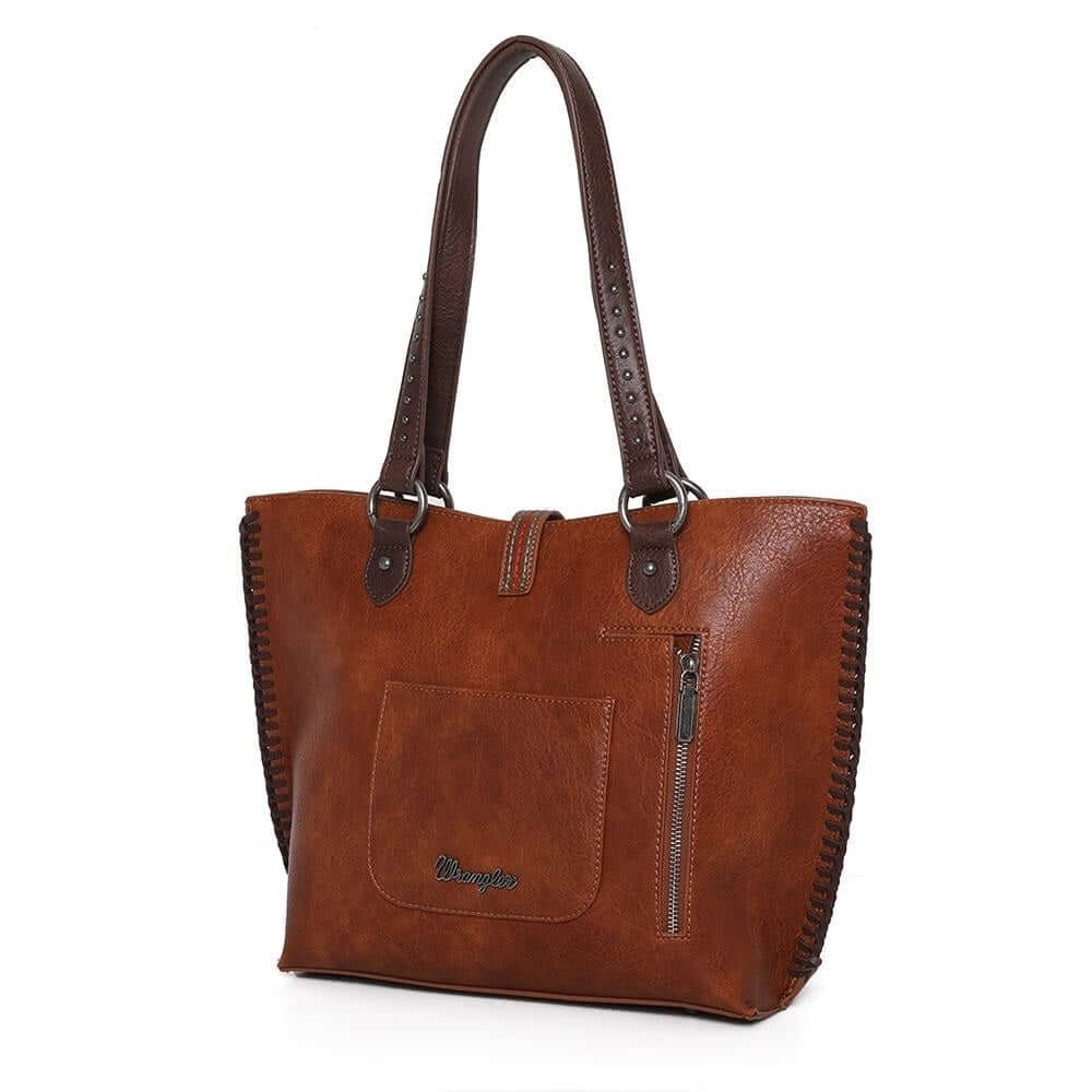 WG02-8317 BR-5 Wrangler concealed carry purse- Brown
